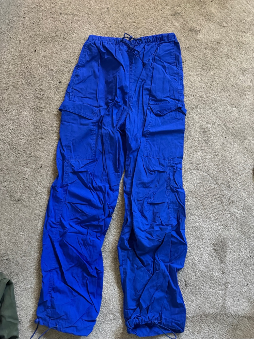 Men's Bright Blue Cargo Pants - Casual Utility Style